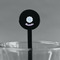 Mandala Floral Black Plastic 7" Stir Stick - Round - Main