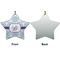 Mandala Floral Ceramic Flat Ornament - Star Front & Back (APPROVAL)