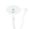 Mandala Floral Clear Plastic 7" Stir Stick - Oval - Closeup