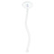 Mandala Floral Clear Plastic 7" Stir Stick - Oval - Single Stick