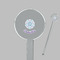 Mandala Floral Clear Plastic 7" Stir Stick - Round - Closeup