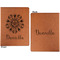 Mandala Floral Cognac Leatherette Portfolios with Notepad - Large - Double Sided - Apvl