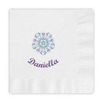 Mandala Floral Embossed Decorative Napkins (Personalized)