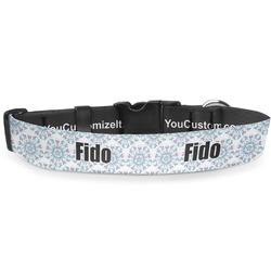 Mandala Floral Deluxe Dog Collar - Small (8.5" to 12.5") (Personalized)