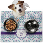 Mandala Floral Dog Food Mat - Medium w/ Name and Initial