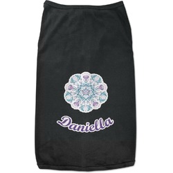 Mandala Floral Black Pet Shirt - XL (Personalized)