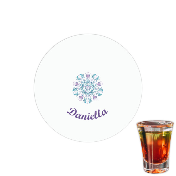 Custom Mandala Floral Printed Drink Topper - 1.5" (Personalized)