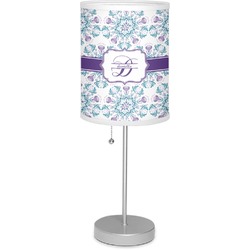 Mandala Floral 7" Drum Lamp with Shade Polyester (Personalized)