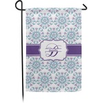 Mandala Floral Small Garden Flag - Double Sided w/ Name and Initial