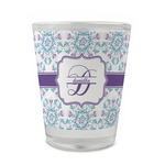 Mandala Floral Glass Shot Glass - 1.5 oz - Single (Personalized)