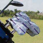 Mandala Floral Golf Club Iron Cover - Set of 9 (Personalized)