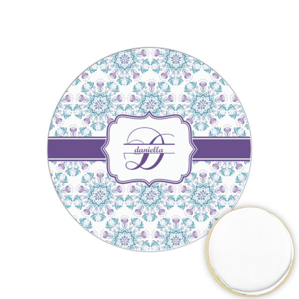 Custom Mandala Floral Printed Cookie Topper - 1.25" (Personalized)