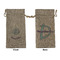 Mandala Floral Large Burlap Gift Bags - Front & Back