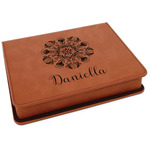 Mandala Floral Leatherette 4-Piece Wine Tool Set (Personalized)