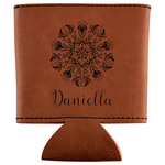 Mandala Floral Leatherette Can Sleeve (Personalized)