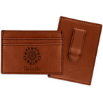 Mandala Floral Leatherette Wallet with Money Clip (Personalized)