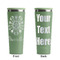 Mandala Floral Light Green RTIC Everyday Tumbler - 28 oz. - Front and Back