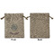 Mandala Floral Medium Burlap Gift Bag - Front Approval