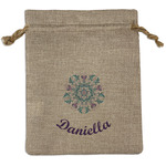 Mandala Floral Burlap Gift Bag (Personalized)