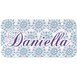 Mandala Floral Mini/Bicycle License Plate (2 Holes) (Personalized)