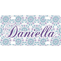 Mandala Floral Mini / Bicycle License Plate (4 Holes) (Personalized)