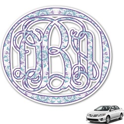 Mandala Floral Monogram Car Decal (Personalized)