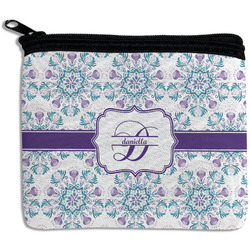 Mandala Floral Rectangular Coin Purse (Personalized)