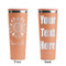 Mandala Floral Peach RTIC Everyday Tumbler - 28 oz. - Front and Back