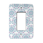 Mandala Floral Rocker Style Light Switch Cover - Single Switch