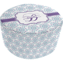 Mandala Floral Round Pouf Ottoman (Personalized)