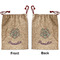 Mandala Floral Santa Bag - Front and Back