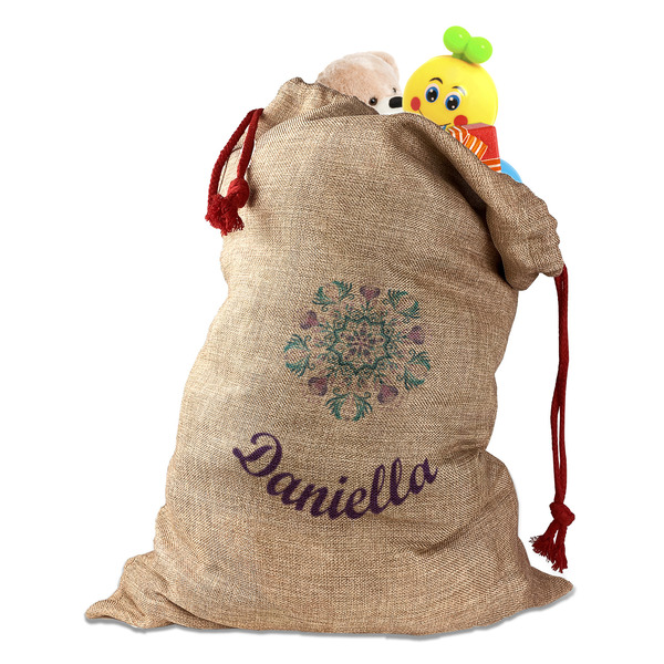 Custom Mandala Floral Santa Sack (Personalized)