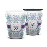 Mandala Floral Ceramic Shot Glass - 1.5 oz (Personalized)