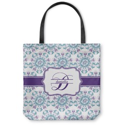 Mandala Floral Canvas Tote Bag - Small - 13"x13" (Personalized)