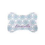 Mandala Floral Bone Shaped Dog Food Mat (Small) (Personalized)