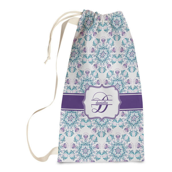 Custom Mandala Floral Laundry Bags - Small (Personalized)