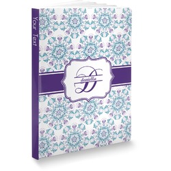 Mandala Floral Softbound Notebook - 7.25" x 10" (Personalized)