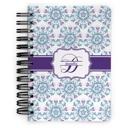 Mandala Floral Spiral Notebook - 5x7 w/ Name and Initial