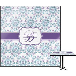 Mandala Floral Square Table Top - 24" (Personalized)