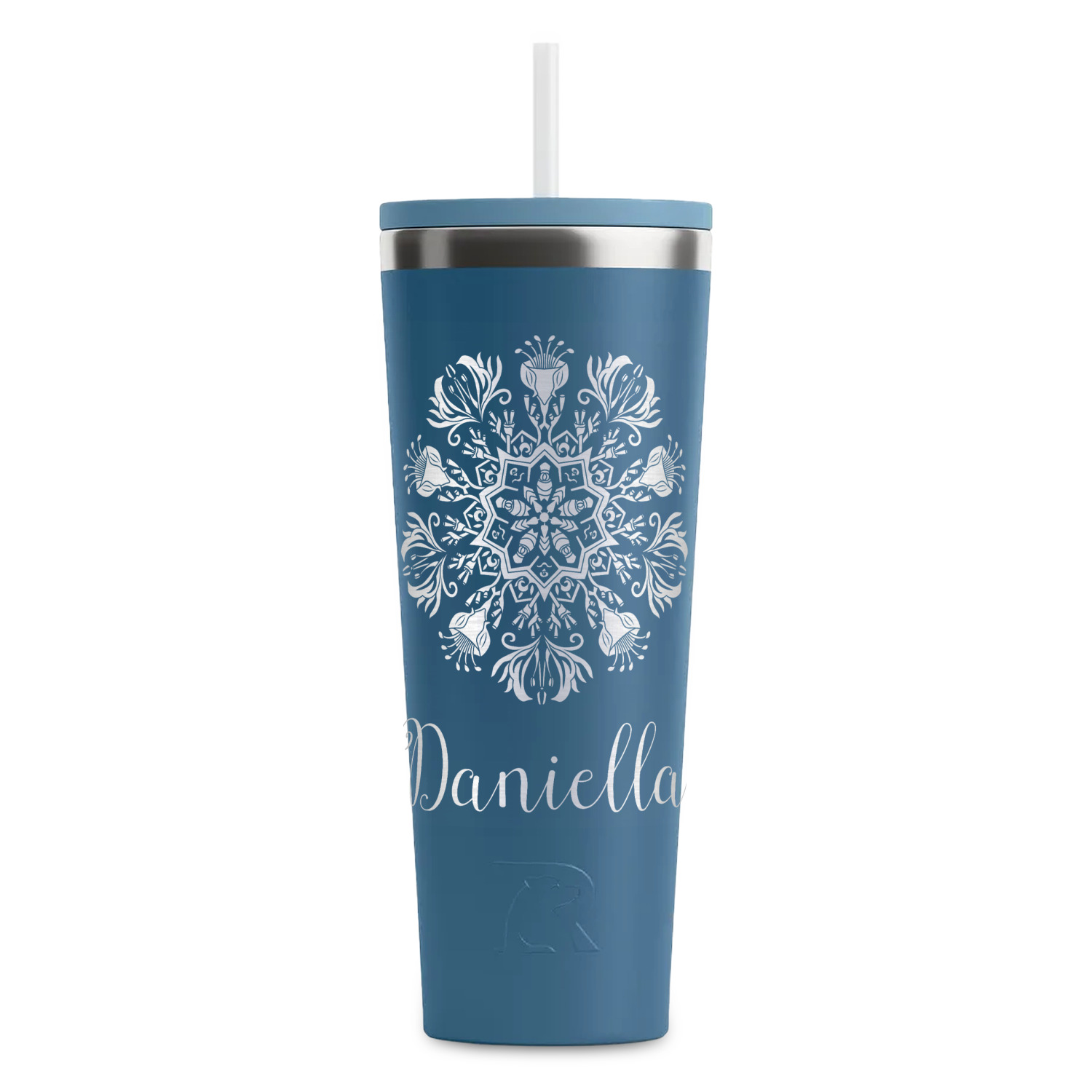 Custom Name & Initial (Girly) RTIC Everyday Tumbler with Straw