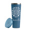 Mandala Floral Steel Blue RTIC Everyday Tumbler - 28 oz. - Lid Off