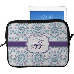 Mandala Floral Tablet Case / Sleeve - Large (Personalized)