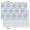 Mandala Floral Tissue Paper - Lightweight - Small - Front & Back