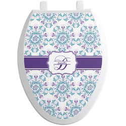 Mandala Floral Toilet Seat Decal - Elongated (Personalized)