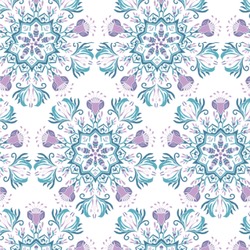 Mandala Floral Wallpaper & Surface Covering (Peel & Stick 24"x 24" Sample)