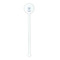 Mandala Floral White Plastic 5.5" Stir Stick - Round - Single Stick