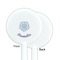 Mandala Floral White Plastic 5.5" Stir Stick - Single Sided - Round - Front & Back