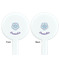 Mandala Floral White Plastic 7" Stir Stick - Double Sided - Round - Front & Back