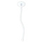 Mandala Floral White Plastic 7" Stir Stick - Oval - Single Stick