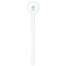 Mandala Floral White Plastic 7" Stir Stick - Round - Single Stick